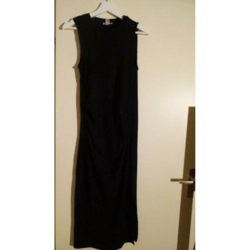 Nieuw Topshop lange, rib zwart zwangerschap jurk, maat 38