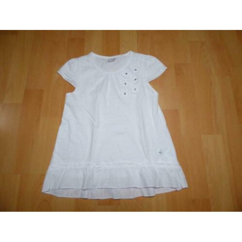 Prachtig wit t-shirt/tuniek van s.Oliver, maat 104/110 NIEUW