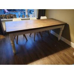 Mooie landelijke eettafel 6 persoons