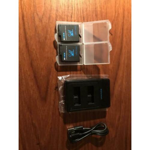 Gopro Hero 5/6/7 batterijen en dual charger NIEUW