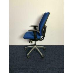 Bureaustoel Sitlife, blauwe, stof, zwart voetkruis