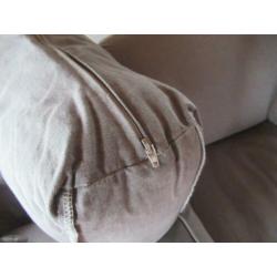 Tweezitsbank, muisgrijze stof, comfortabel zitcomfort