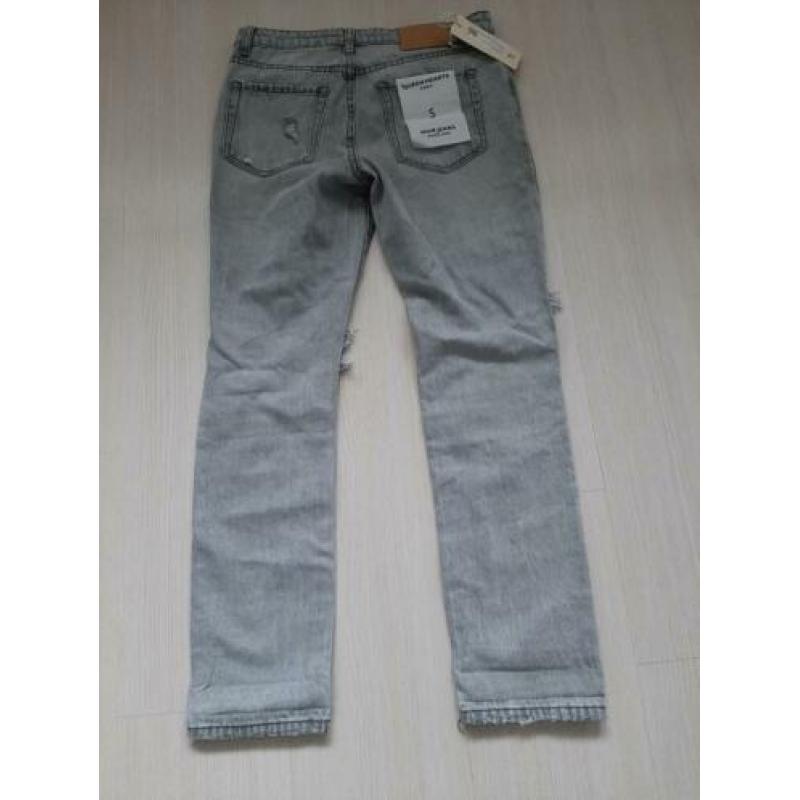 Nieuw grijs Queen Hearts mom jeans maat S
