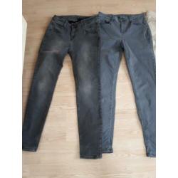 Broek Street One Beige Taupe grijs en donkergrijs 40