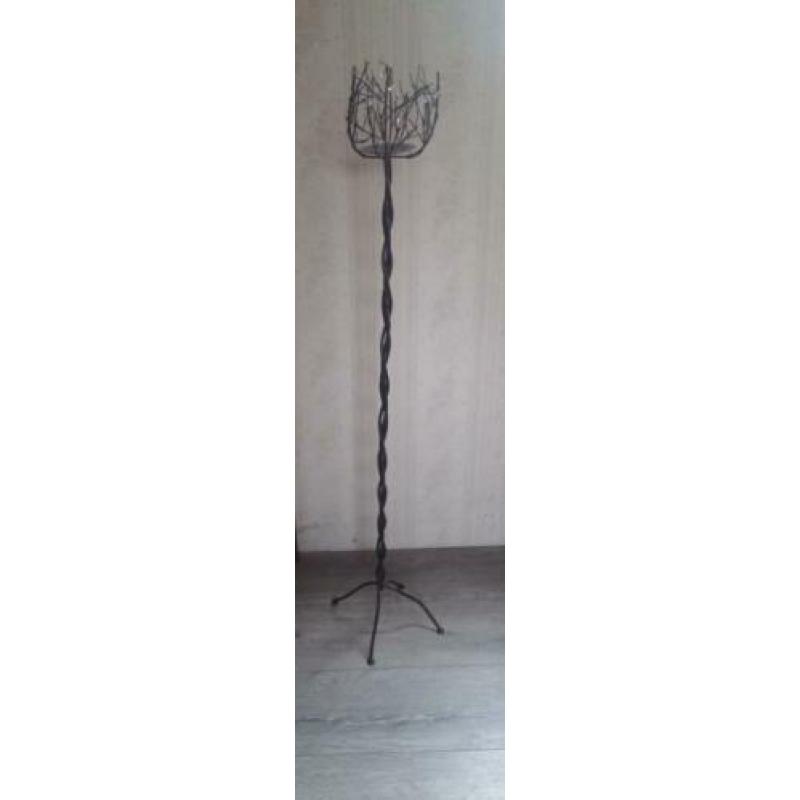 Kaarsenstandaard groot 110 cm met kaars wit