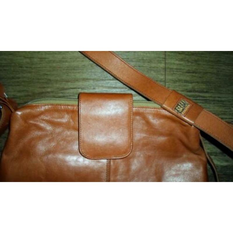 SASA DESIGN ! Leren schouder/cross bodytas.