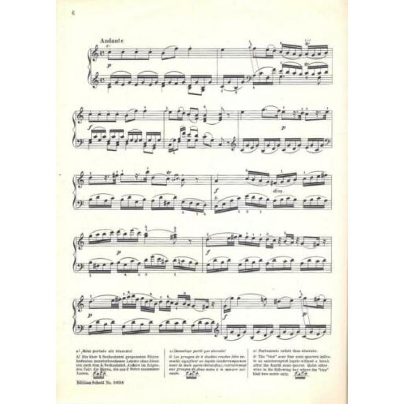 Mozart: Sonate in G-dur. Ed. Schott & Sohne - Nr. 0608.