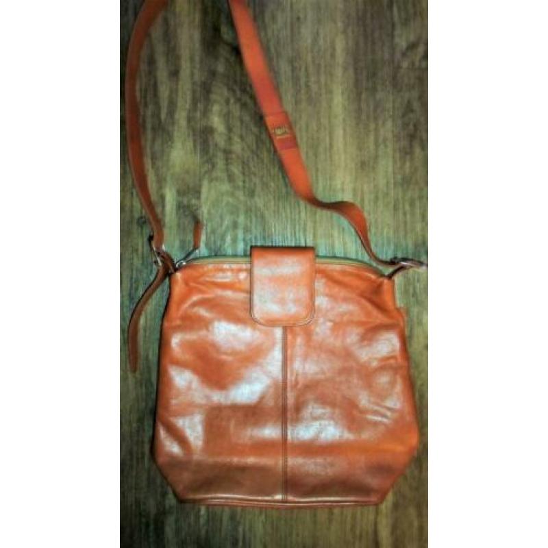 SASA DESIGN ! Leren schouder/cross bodytas.