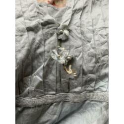 Ewi iWalla jurk , pracht kant , oud zacht blauw L XL