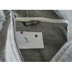 Hema grijs vest hoody maat M