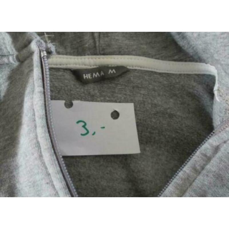 Hema grijs vest hoody maat M