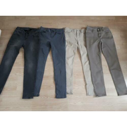 Broek Street One Beige Taupe grijs en donkergrijs 40