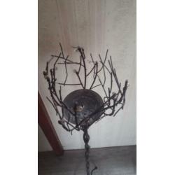 Kaarsenstandaard groot 110 cm met kaars wit