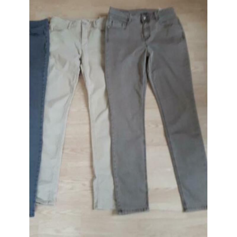 Broek Street One Beige Taupe grijs en donkergrijs 40