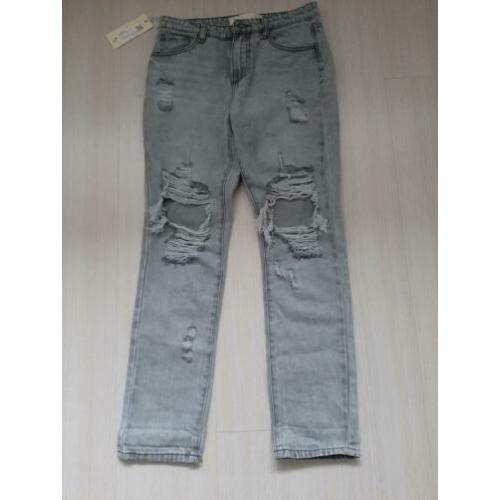 Nieuw grijs Queen Hearts mom jeans maat S