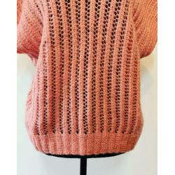 Oversized roze vintage angora truitje SALE