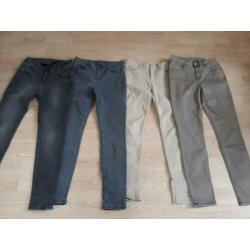Broek Street One Beige Taupe grijs en donkergrijs 40