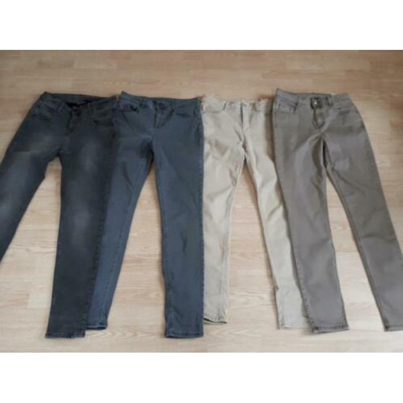 Broek Street One Beige Taupe grijs en donkergrijs 40