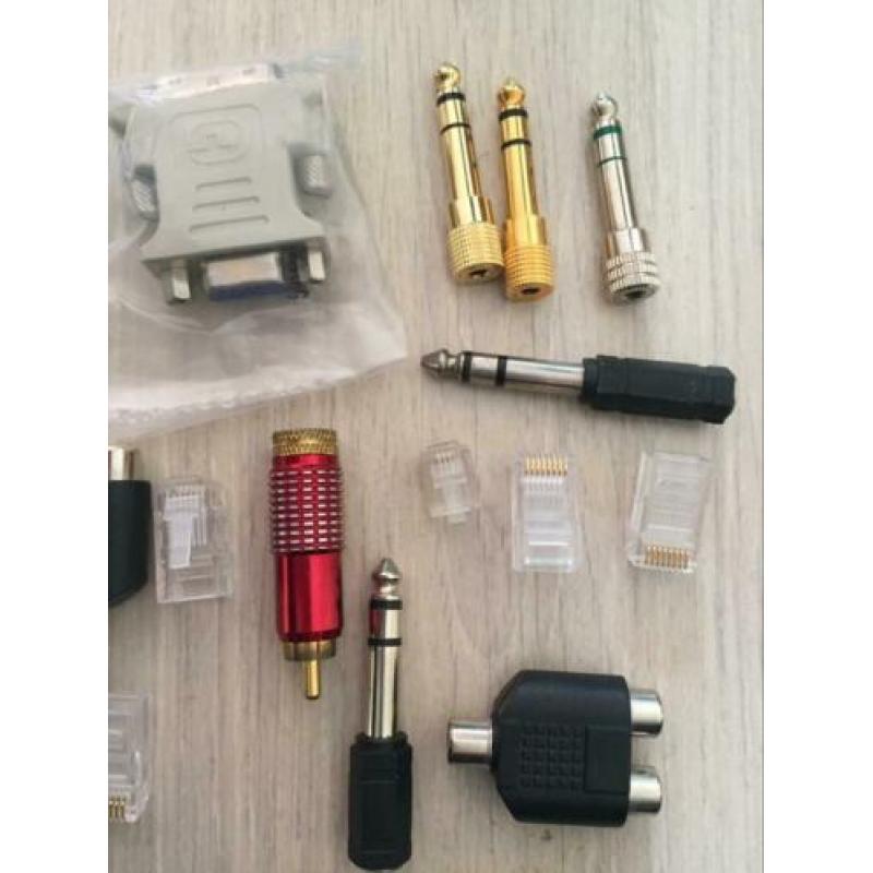6,2mm Stereo Jacks Verguld Divs Telefoon Stekkers RCA Verb