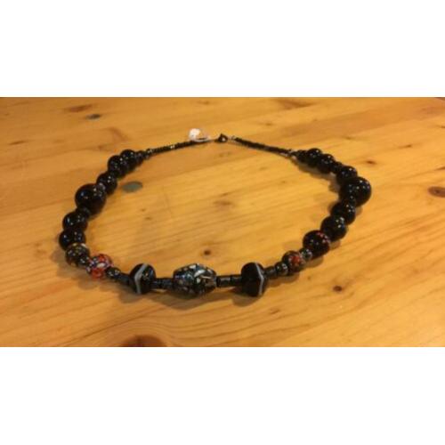 Glas kralen ketting uniek handgemaakt