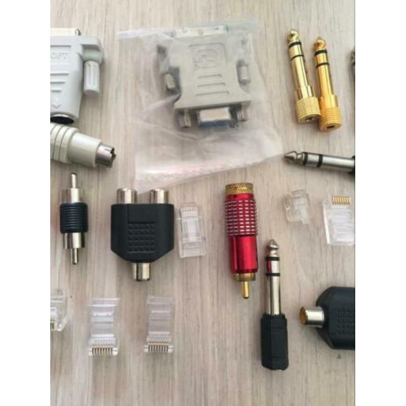 6,2mm Stereo Jacks Verguld Divs Telefoon Stekkers RCA Verb