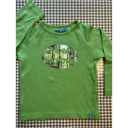 Shirtje Longsleeve appelgroen bor*z mt.104 (char)