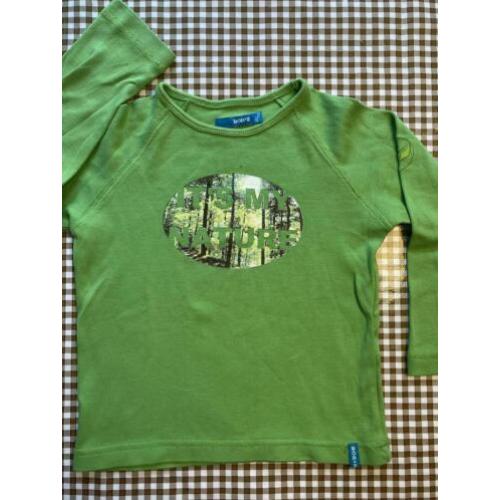 Shirtje Longsleeve appelgroen bor*z mt.104 (char)