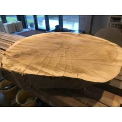 Eikenhouten boomstam tafelblad! 94 cm
