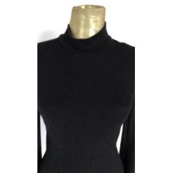 La Dress zwarte col flared mouwen mtM