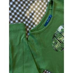 Shirtje Longsleeve appelgroen bor*z mt.104 (char)