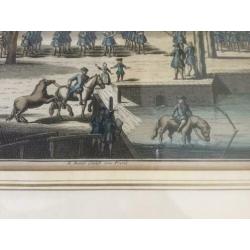 Antieke kopergravure uit 1730