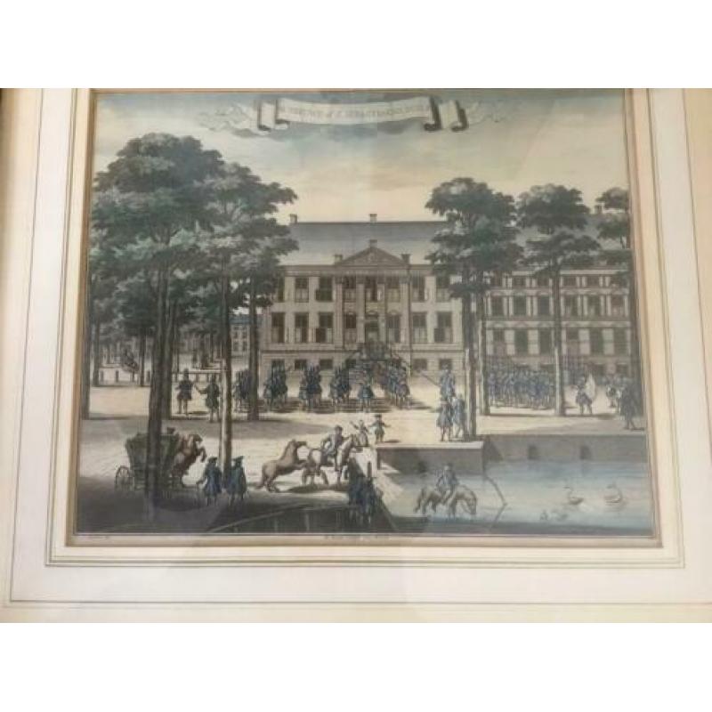 Antieke kopergravure uit 1730