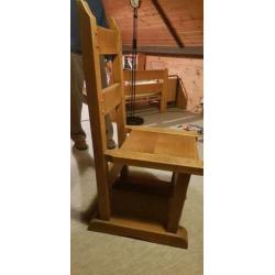 6x Kloosterstoelen zwaar eiken