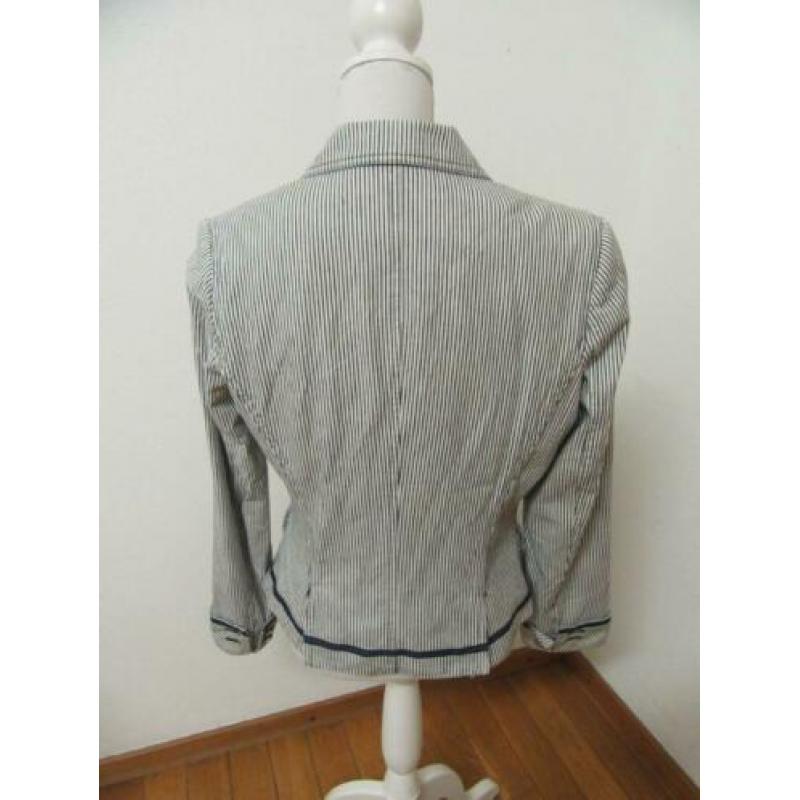 N40 apart colbert jasje BONAPARTE blauw wit maat 38