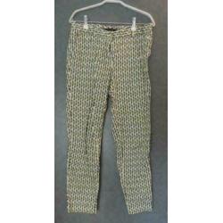 Zara Basic geel zwart patroon broek maat 38