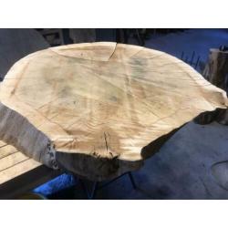 Eikenhouten boomstam tafelblad! 94 cm