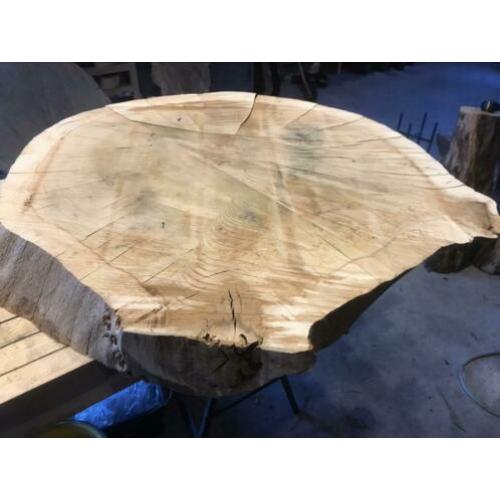 Eikenhouten boomstam tafelblad! 94 cm