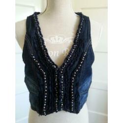 Superleuk jeans jasje FRACOMINA maat M (IBIZA STYLE)
