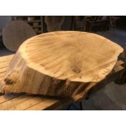 Eikenhouten boomstam tafelblad! 94 cm
