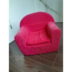 Kinderfauteuil fuchsia roze