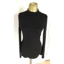 La Dress zwarte col flared mouwen mtM