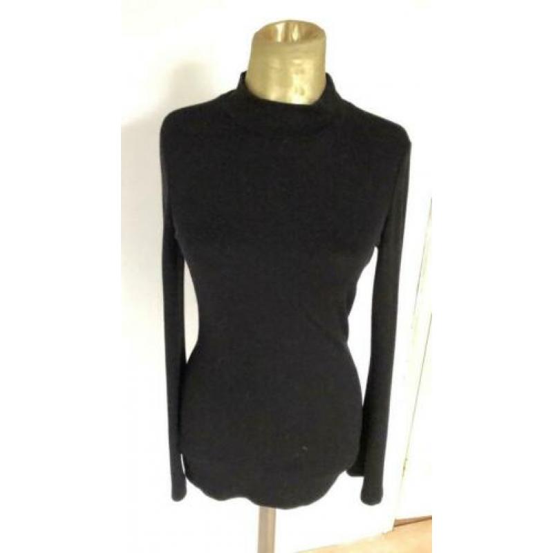 La Dress zwarte col flared mouwen mtM