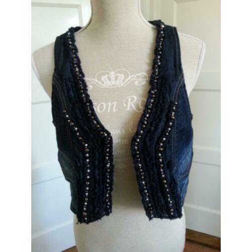 Superleuk jeans jasje FRACOMINA maat M (IBIZA STYLE)