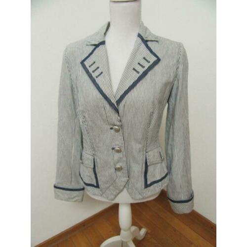 N40 apart colbert jasje BONAPARTE blauw wit maat 38