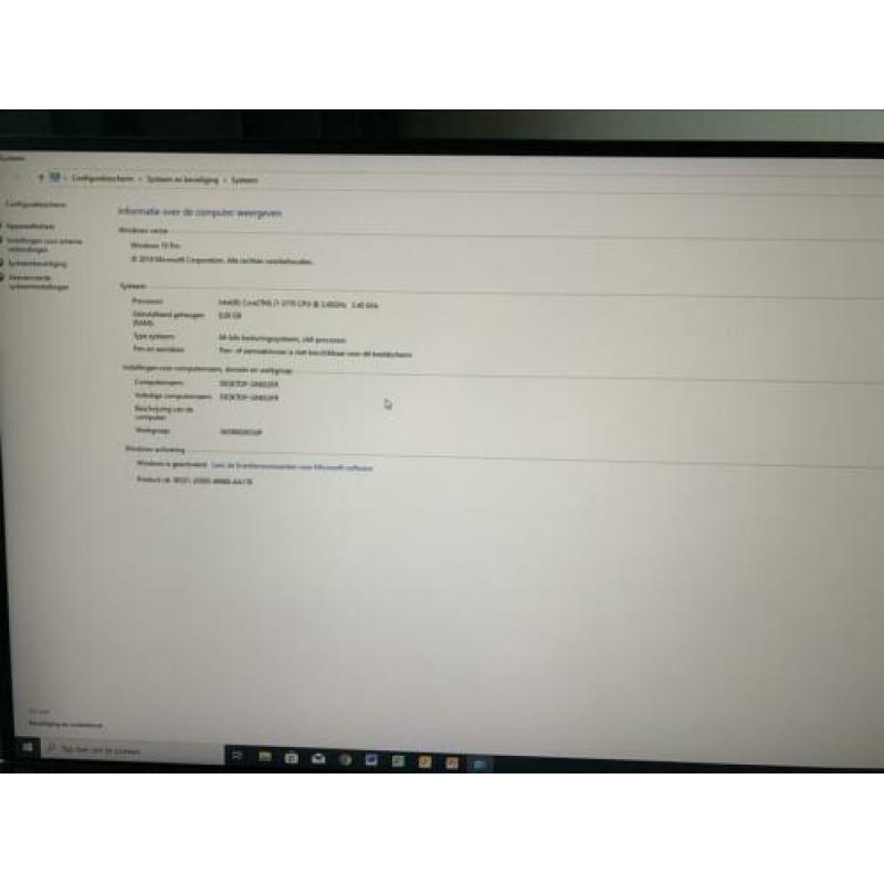 Game PC, windows 10 pro i7 8gb 60gb Ssd en 1TB HDD geforce