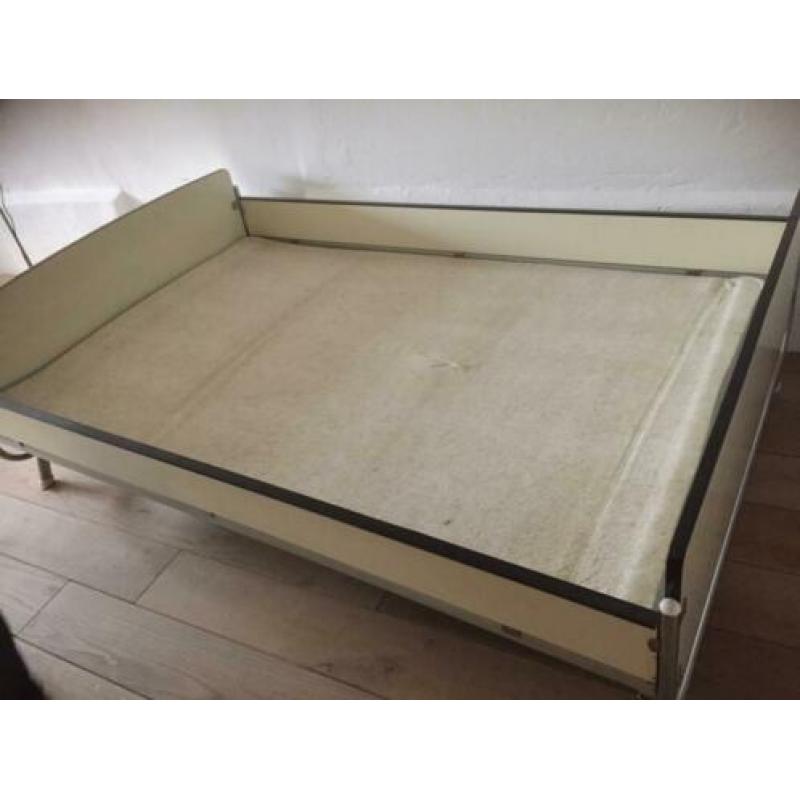 Bed ledikant vintage jaren 60, twijfelaar, 190x120