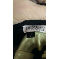 La Dress zwarte col flared mouwen mtM