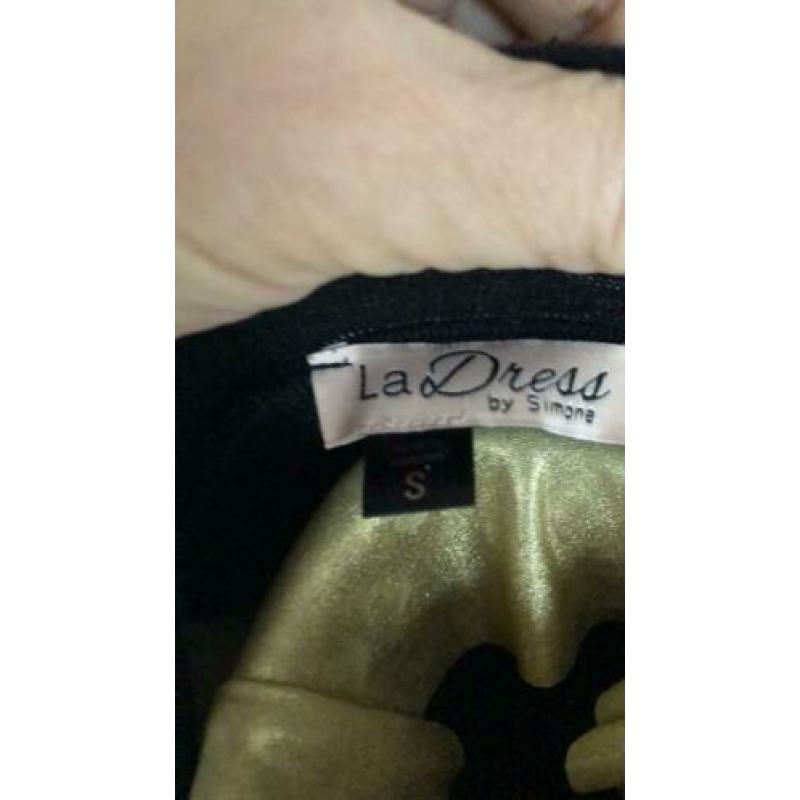La Dress zwarte col flared mouwen mtM
