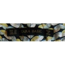 Zara Basic geel zwart patroon broek maat 38