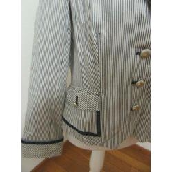 N40 apart colbert jasje BONAPARTE blauw wit maat 38